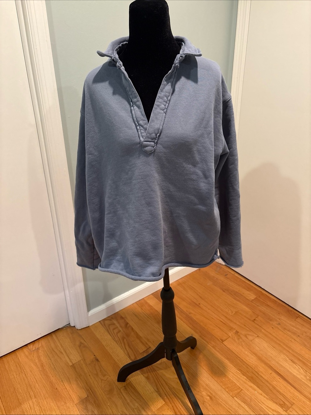 Frank & Eileen Light Blue Pullover Collared Sweatshirt
